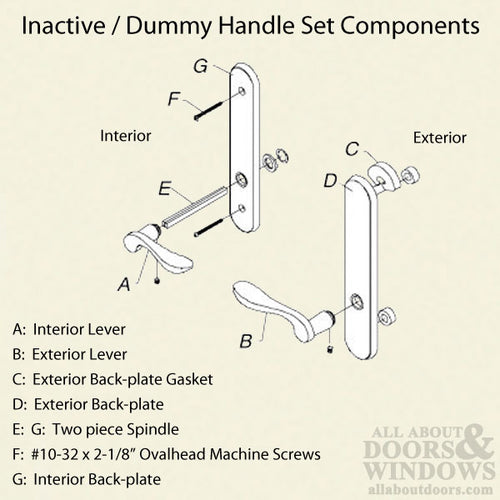 Marvin Door Handles For Passive Doors Inactive Dummy Door Handle Trim Satin Taupe Handles - Marvin Door Handles For Passive Doors Inactive Dummy Door Handle Trim Satin Taupe Handles