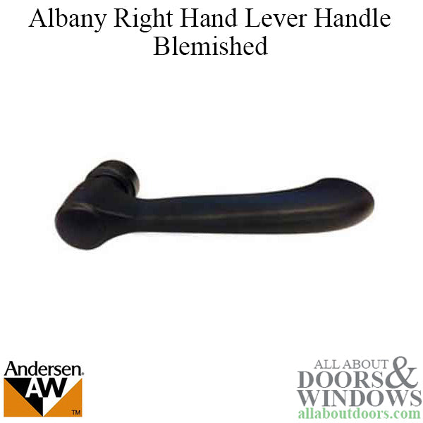 Blemished Andersen Albany Series Lever Handle, Right - Black - Blemished Andersen Albany Series Lever Handle, Right - Black