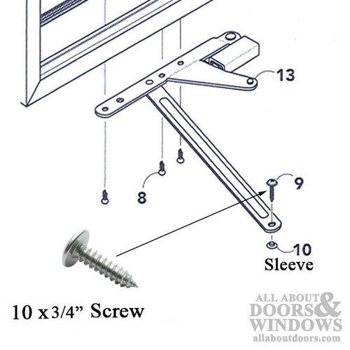Peachtree Hinge Screw, Pivot: Ariel Casement window - Peachtree Hinge Screw, Pivot: Ariel Casement window