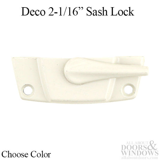 Sash Lock, 2-1/16" Hole Center, 11/16" Off Center Holes, without Alignment Tabs - Choose Color