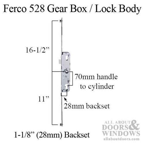 Atrium Multipoint Lock Ferco 528, Gear Box - Atrium Multipoint Lock Ferco 528, Gear Box