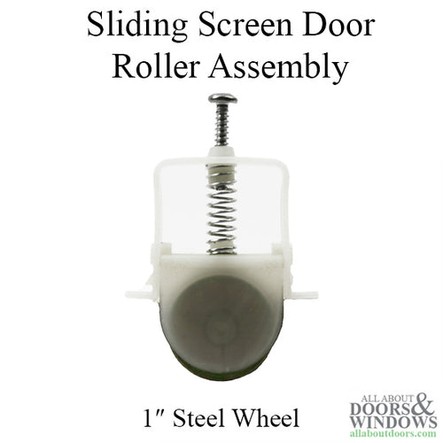 Roller Assembly with 1 Inch Steel Wheel for Sliding Screen Door - Roller Assembly with 1 Inch Steel Wheel for Sliding Screen Door