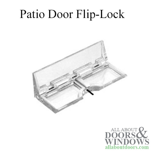 Patio Door Security Flip-Lock Pair - Clear