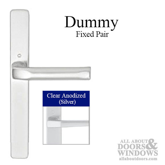 HOPPE Multipoint Lock Handleset London 113/ 2246 Aluminum Fixed Dummy Silver (F1)