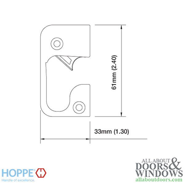 Strike Plate, RA6133, Auto-Release 1.30 x 2.40 - Strike Plate, RA6133, Auto-Release 1.30 x 2.40