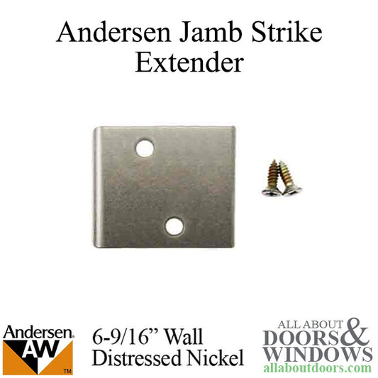 Andersen Jamb Strike Extender, 2-3/8" - Distressed Nickel