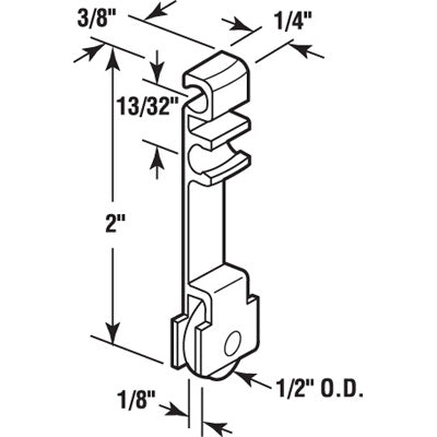 Roller Assembly (Flat) - Sliding Windows, Vertical Rail - Aluminum / Steel - Roller Assembly (Flat) - Sliding Windows, Vertical Rail - Aluminum / Steel