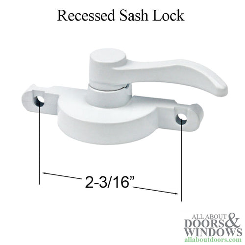 Recessed Sash Lock, Cut off Tail, Narrow Pull-In - Recessed Sash Lock, Cut off Tail, Narrow Pull-In