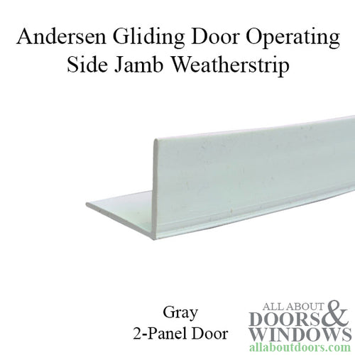 Andersen Perma-Shield 2-Panel Gliding Door - Inside Operating Side Jamb Weatherstrip, Non-Handed - Gray - Andersen Perma-Shield 2-Panel Gliding Door - Inside Operating Side Jamb Weatherstrip, Non-Handed - Gray