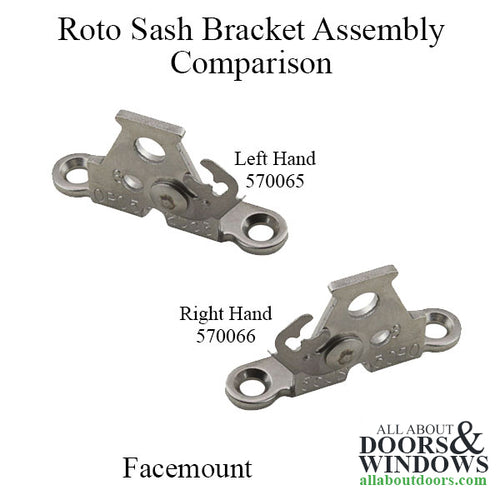 Roto Sash Bracket Assembly, 30mm Face mount, Left Hand, Stainless Steel - Roto Sash Bracket Assembly, 30mm Face mount, Left Hand, Stainless Steel