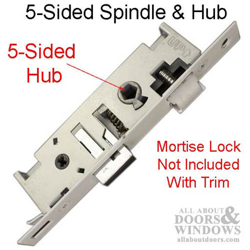 Larson QuickFit Storm Door Handle for 5 Sided Spindle Mortise - American Cylinder - Larson QuickFit Storm Door Handle for 5 Sided Spindle Mortise - American Cylinder