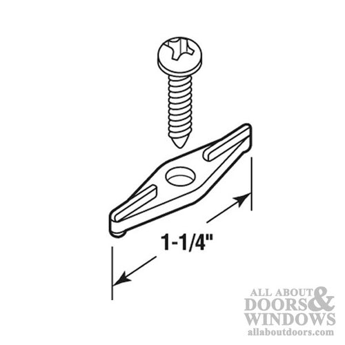 Double Wing Flush Mount Clip 1-1/4