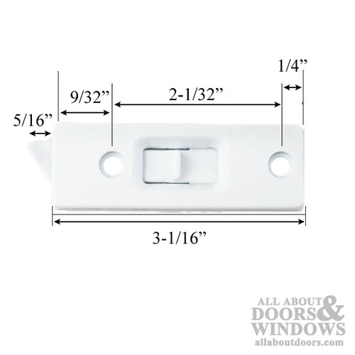 Tilt Latch - Vinyl Window Tilt Latch Hardware, Vinyl - White - Tilt Latch - Vinyl Window Tilt Latch Hardware, Vinyl - White