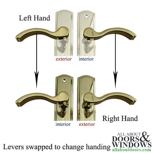 Active Handleset 400C Euro LH Multipoint Lock Trim - Choose Color - Active Handleset 400C Euro LH Multipoint Lock Trim - Choose Color