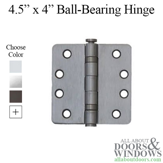 4.5 x 4 x 1/4 Radius Corner, Ball-Bearing Template Steel Hinge