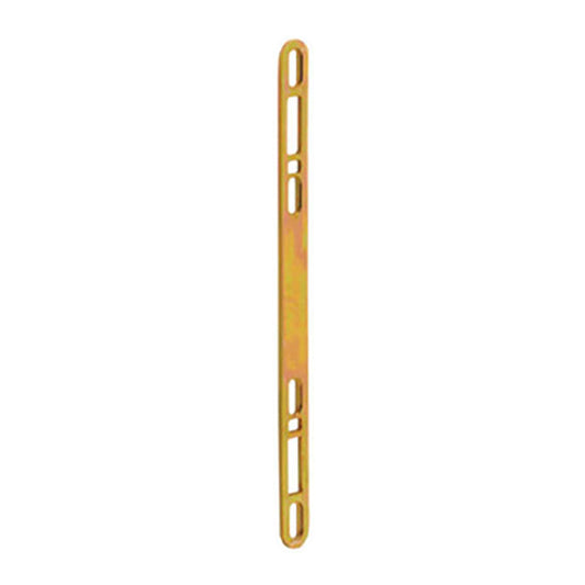 Flat Strike Plate Keeper for Sliding Patio Doors Dual Point 3/4" x 10" Yellow Dichromate Steel