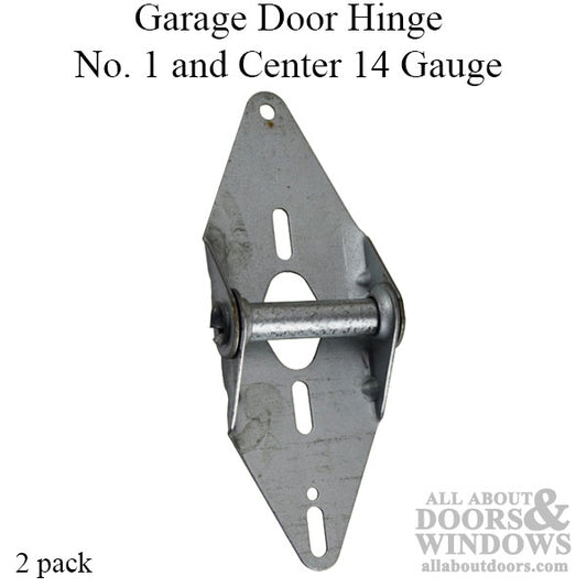 Garage Door Hinge - No.1 and Center -  Standard - 2 pack