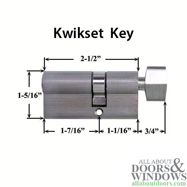 Pella Key Cylinder With Thumb Turn Fits Storm Doors Includes Kwikset Keys - Pella Key Cylinder With Thumb Turn Fits Storm Doors Includes Kwikset Keys