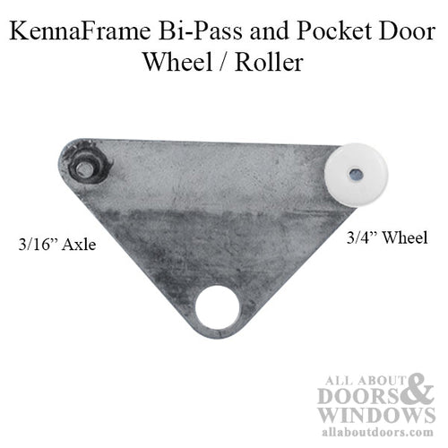 Kennaframe, 3/4 inch Diameter Pocket door wheel only - White - Kennaframe, 3/4 inch Diameter Pocket door wheel only - White