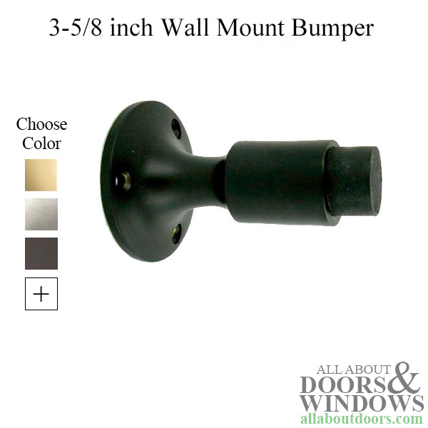 3-5/8'' Wall Mount Bumper  - Choose Finish - 3-5/8'' Wall Mount Bumper  - Choose Finish