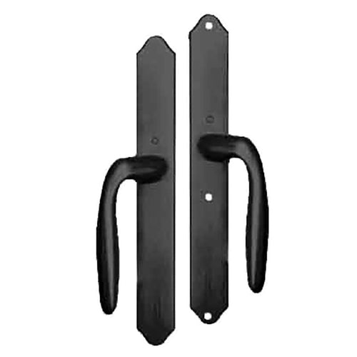 HOPPE HLS 9000 Sliding Door Handle Set with Verona Lever Fixed Dummy Matte Black - HOPPE HLS 9000 Sliding Door Handle Set with Verona Lever Fixed Dummy Matte Black