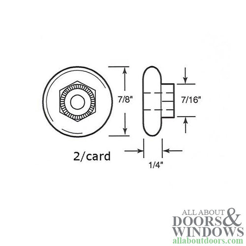 Roller, 7/8 x 1/4 Oval nylon Bearing wheel, Shower door - Roller, 7/8 x 1/4 Oval nylon Bearing wheel, Shower door