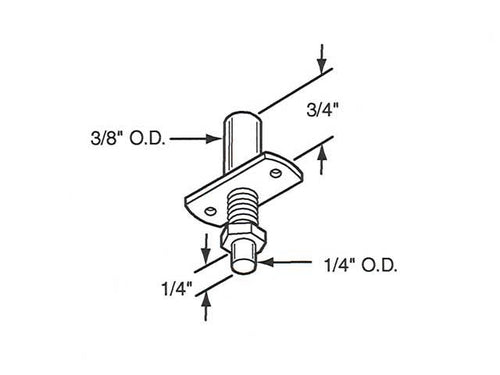 Wardrobe, Door Bottom Pivot Bracket - Wardrobe, Door Bottom Pivot Bracket