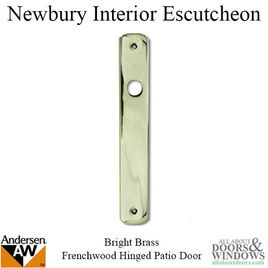 Andersen Escutcheon Plate-Interior, Passive Panel - H.P. Bright Brass