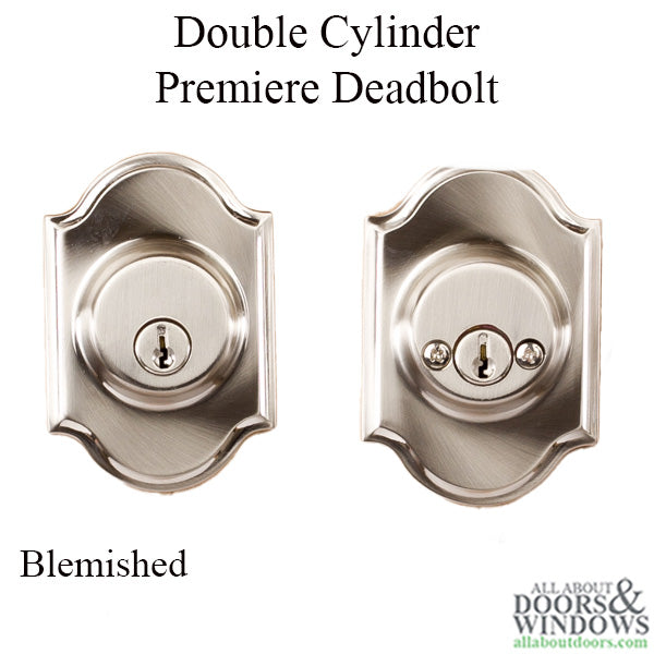 Weslock 01772-N-NSL23 Double Cylinder Premiere Deadbolt with Adjustable Backset and Deadbolt Strike-BLEMISHED - Weslock 01772-N-NSL23 Double Cylinder Premiere Deadbolt with Adjustable Backset and Deadbolt Strike-BLEMISHED