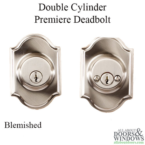 Weslock 01772-N-NSL23 Double Cylinder Premiere Deadbolt with Adjustable Backset and Deadbolt Strike-BLEMISHED - Weslock 01772-N-NSL23 Double Cylinder Premiere Deadbolt with Adjustable Backset and Deadbolt Strike-BLEMISHED