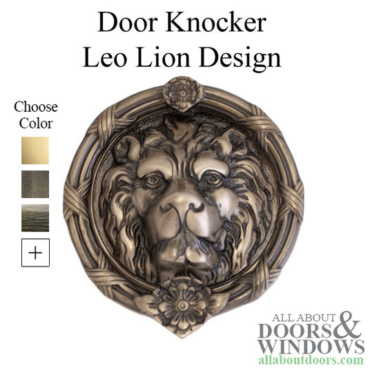 Leo Lion Door Knocker 8-3/8" - Choose Color