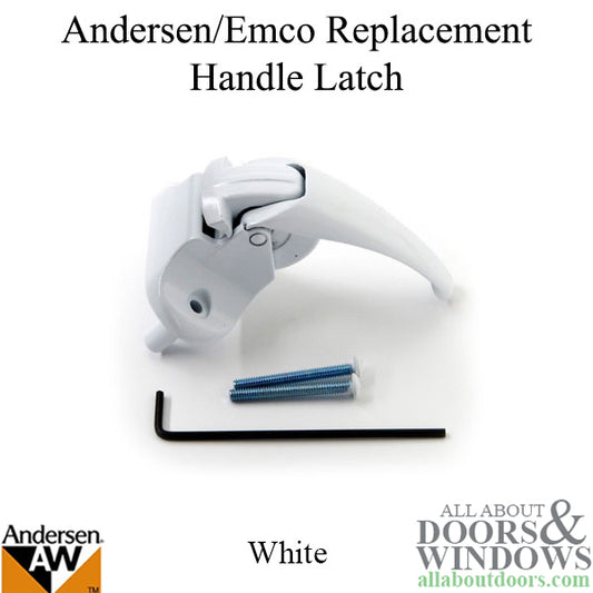 Inside handle latch, Andersen / Emco storm door - White