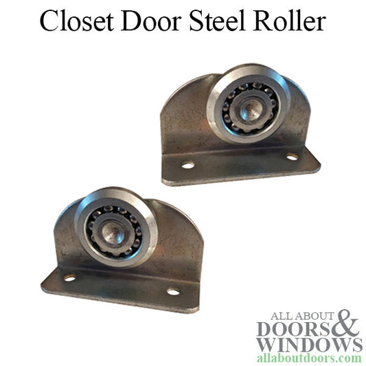 Steel Roller Assembly with 1 Inch Steel Wheel for Sliding Closet Door