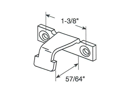 Sash Lock  Keeper, Truth  1-3/8 inch Screw Hole - Sash Lock  Keeper, Truth  1-3/8 inch Screw Hole