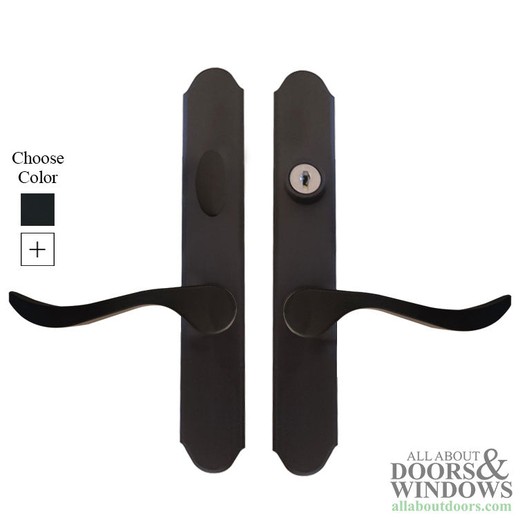 Curved Lever Mortise Lock Handle Set for Storm Doors - Curved Lever Mortise Lock Handle Set for Storm Doors