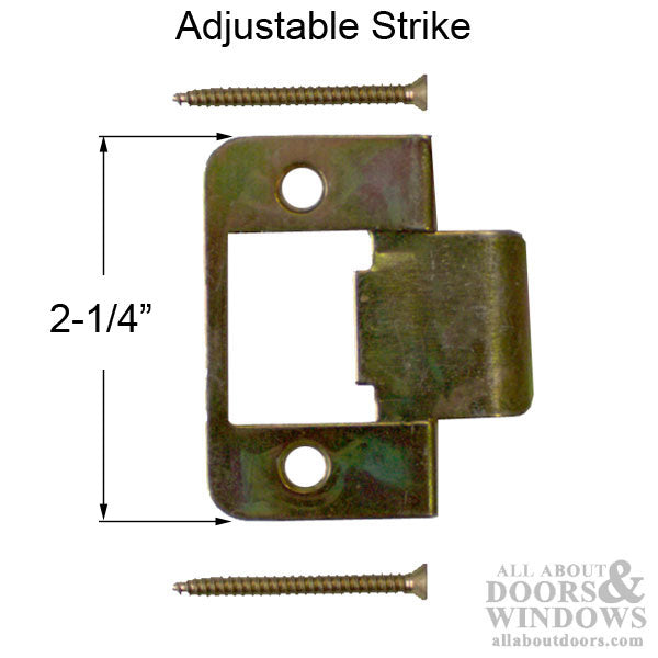 Residential Adjustable Strike Plate for Wood Steel or Fiberglass Doors - Residential Adjustable Strike Plate for Wood Steel or Fiberglass Doors