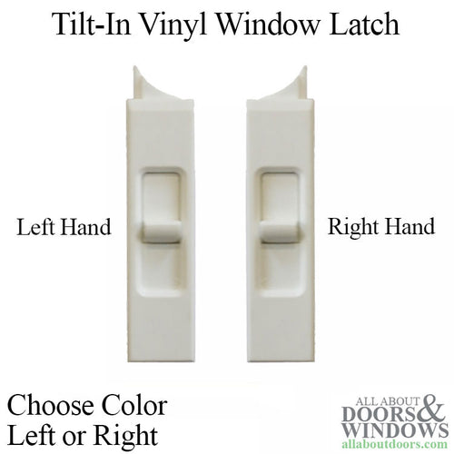 Tilt In Vinyl Window Latch, Scallop Nose, Low Profile Button - Tilt In Vinyl Window Latch, Scallop Nose, Low Profile Button
