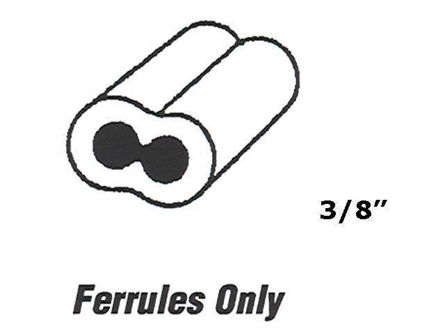 Cable Ferrules - Bulk - 3/8 Inch - 20 pcs - Cable Ferrules - Bulk - 3/8 Inch - 20 pcs