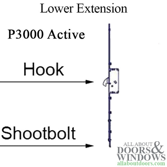 16mm P3000 Active Lower Extension, Rhino Hook at 24.87"