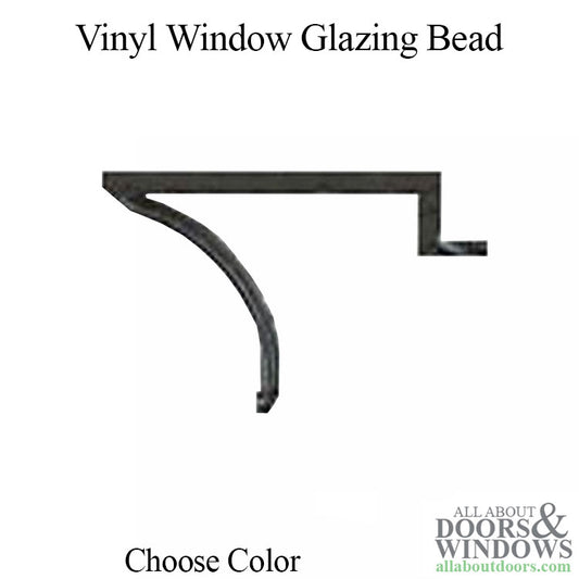 Vinyl Window Glazing Bead, 4 Line - Choose Color