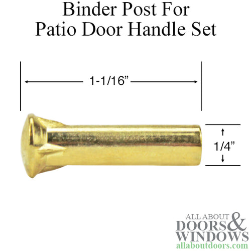 Screw Receiver / Binder Post for Patio Door Handle Set Trim Handle Set - Screw Receiver / Binder Post for Patio Door Handle Set Trim Handle Set