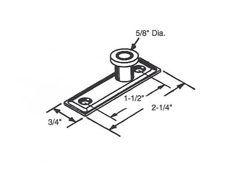 Top Guide for Bi-folding Door, 5/8 Inch O.D. - Top Guide for Bi-folding Door, 5/8 Inch O.D.