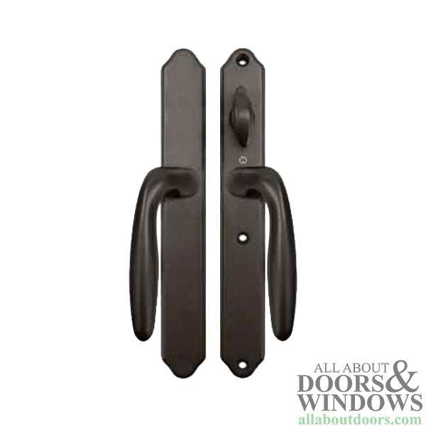 Blemished HOPPE HLS 9000 Sliding Door Traditional Handle Set with Verona Lever Active Non-Keyed Rustic Umber - Blemished HOPPE HLS 9000 Sliding Door Traditional Handle Set with Verona Lever Active Non-Keyed Rustic Umber