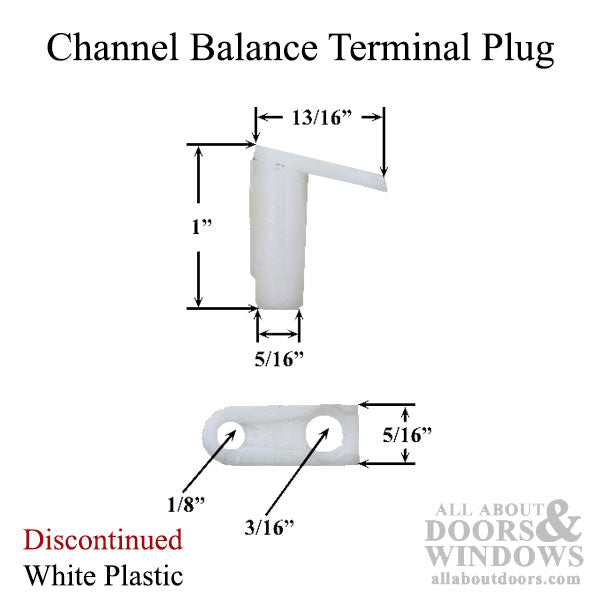 Peachtree Channel Balance Terminal Plug - White - Peachtree Channel Balance Terminal Plug - White