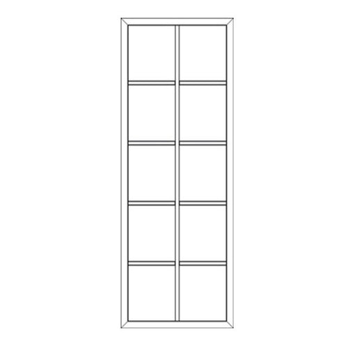 Therma Tru 10 Lite Surround with Internal Grid Double Pane Glass and Plastic Frame - Therma Tru 10 Lite Surround with Internal Grid Double Pane Glass and Plastic Frame