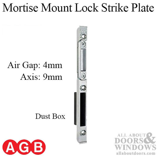 AGB  Mortise Mount Lock Strike Plate w/ Dust box