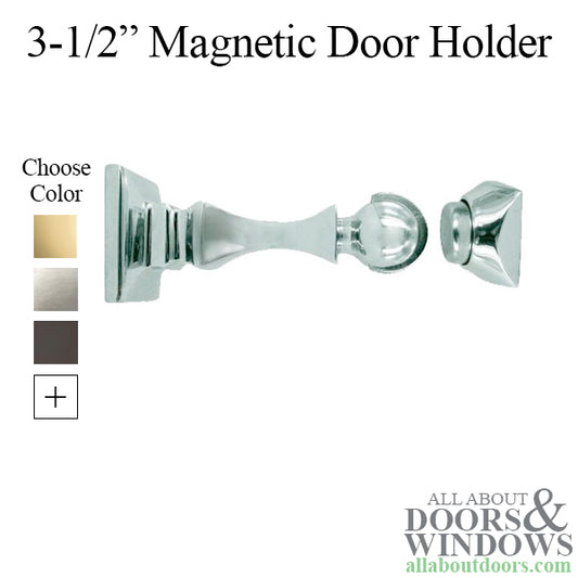 3-1/2 Magnetic Door Holder Square Base  - Choose Finish