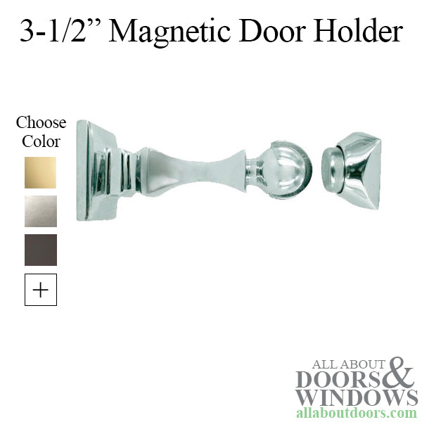 3-1/2 Magnetic Door Holder Square Base  - Choose Finish - 3-1/2 Magnetic Door Holder Square Base  - Choose Finish