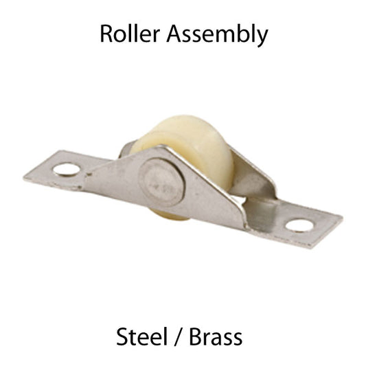 Roller Assembly (Flat) - Sliding Windows, Nylon Wheel