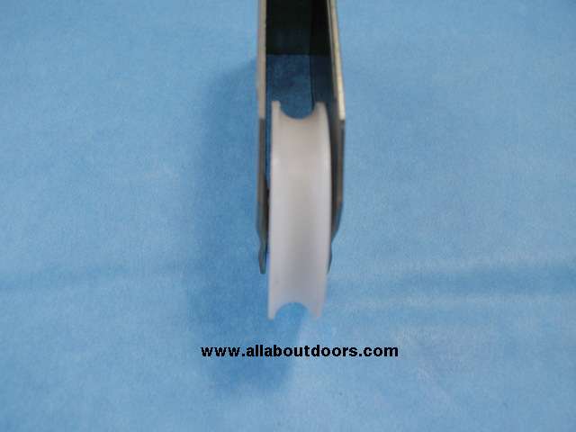 Mirror closet door roller 1-1/2 Nylon concave wheel - Bottom - Mirror closet door roller 1-1/2 Nylon concave wheel - Bottom